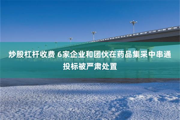 炒股杠杆收费 6家企业和团伙在药品集采中串通投标被严肃处置