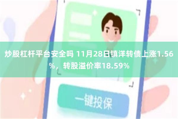 炒股杠杆平台安全吗 11月28日镇洋转债上涨1.56%，转股溢价率18.59%