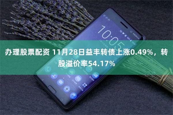 办理股票配资 11月28日益丰转债上涨0.49%，转股溢价率54.17%