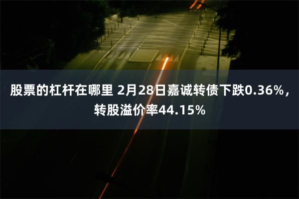 股票的杠杆在哪里 2月28日嘉诚转债下跌0.36%，转股溢价率44.15%